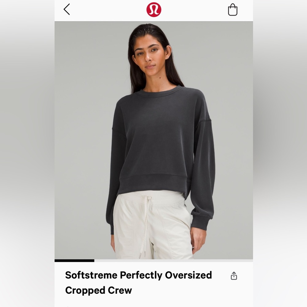Lululemon Softstreme Perfectly Oversized Cropped Crew